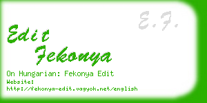 edit fekonya business card